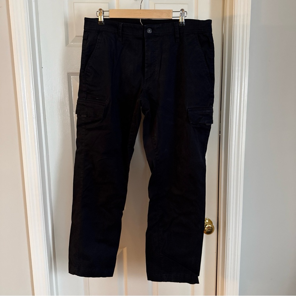Weatherproof Men’s Pants Black Straight Leg Cargo Pockets Hike Walking 36x30